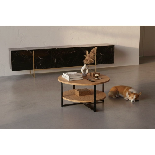 STOLIK KAWOWY z Drewna Litego  Dębowego - Jesionowego  STK-915